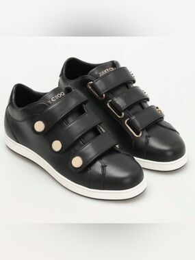JIMMY CHOO “NY Sneaker” in Black Leather